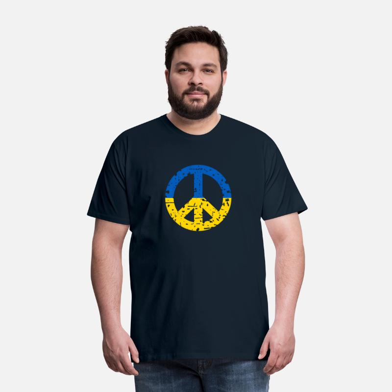 Ukraine Peace Sign Ukrainian Flag Colors