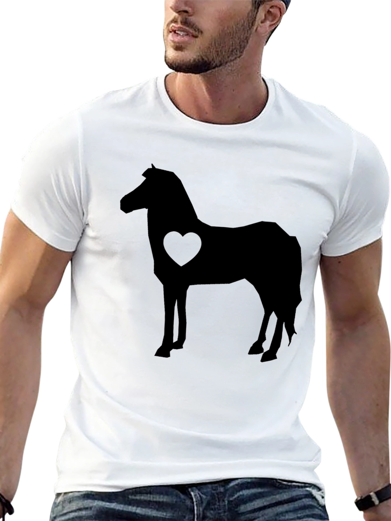 Horse Love T-Shirt - Black Graphic Tee
