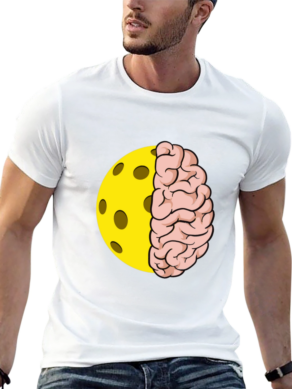 Pickleball Brain T-Shirt - Clever Design!