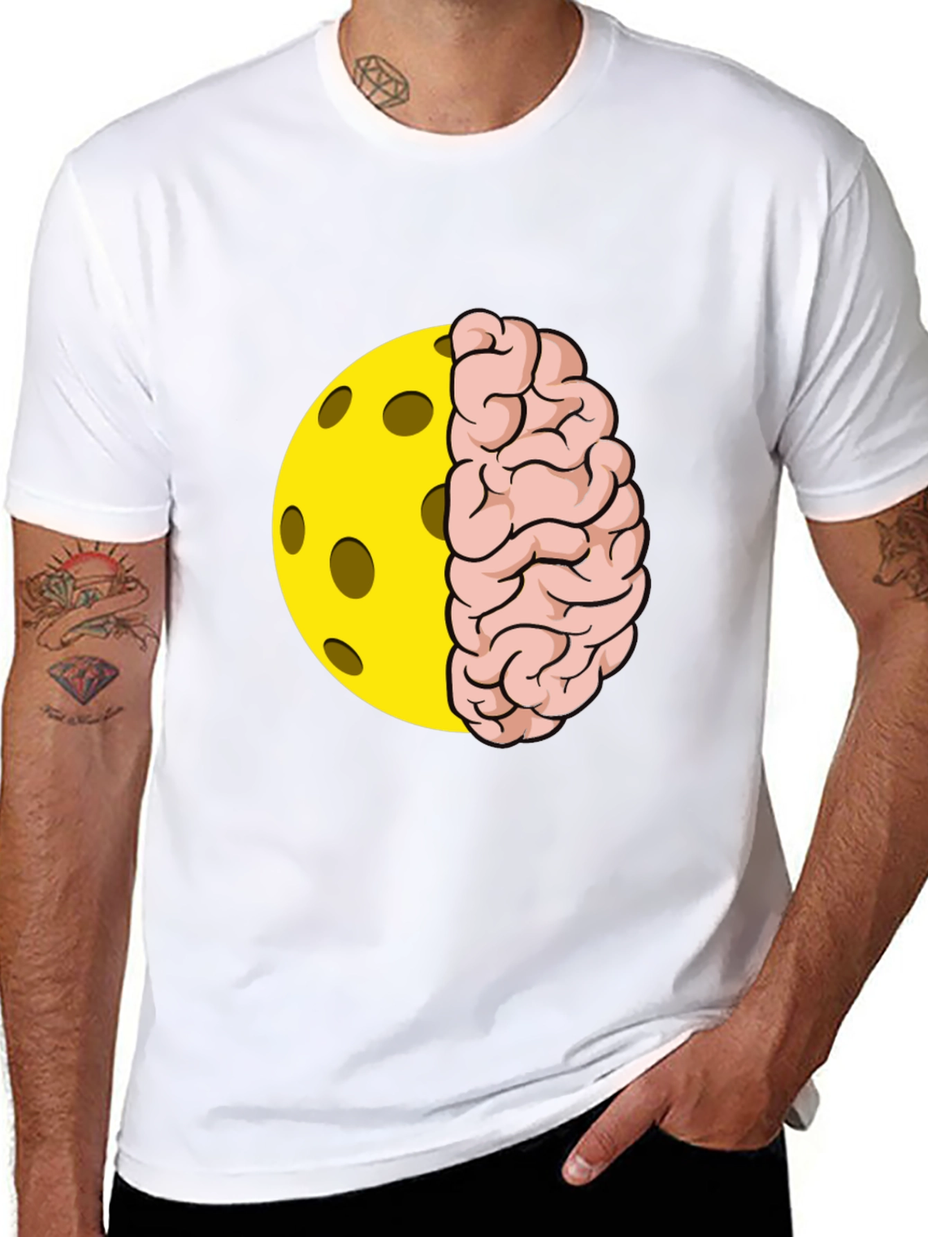 Pickleball Brain T-Shirt - Clever Design!