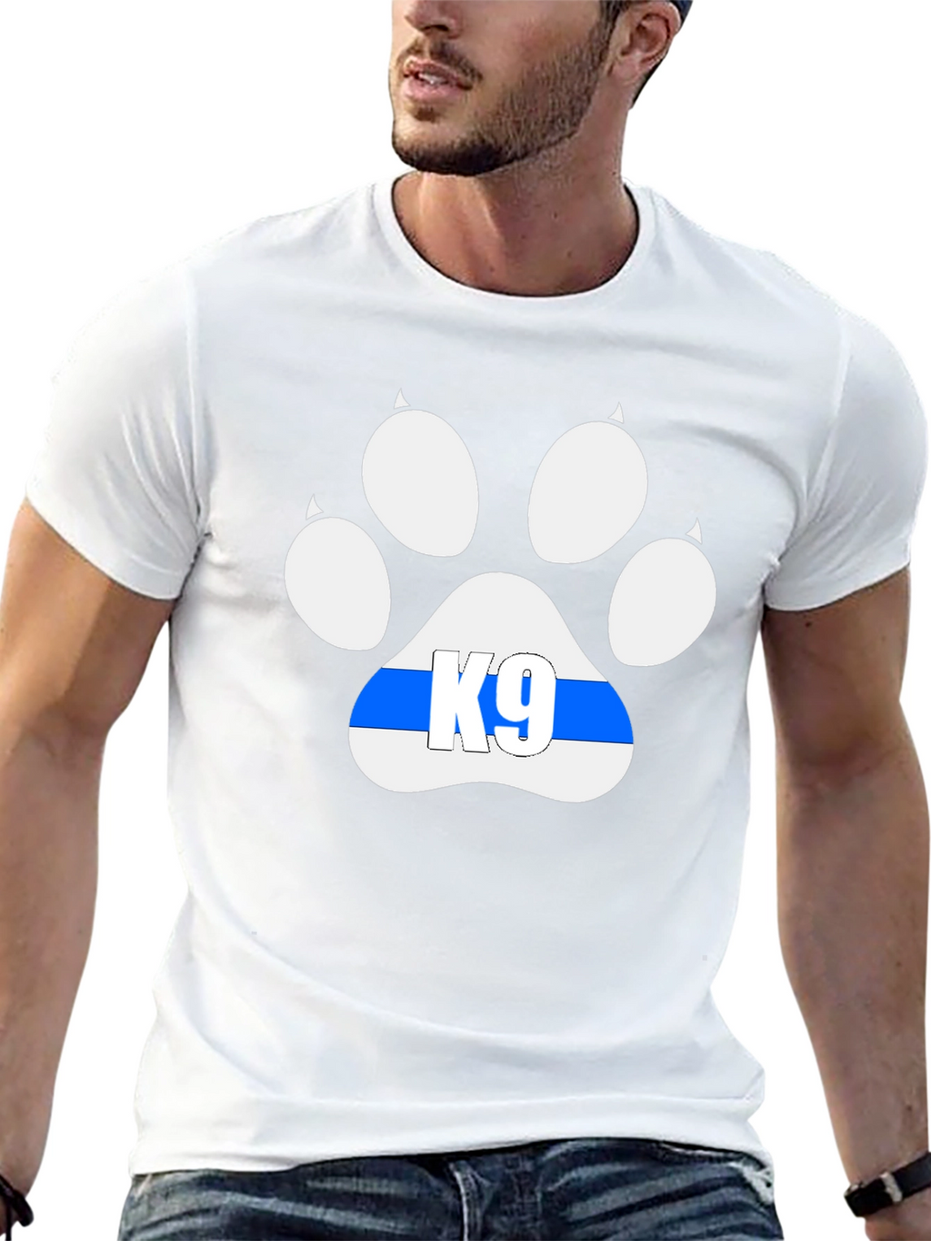 K9 Paw Print T-Shirt - Police Dog Support