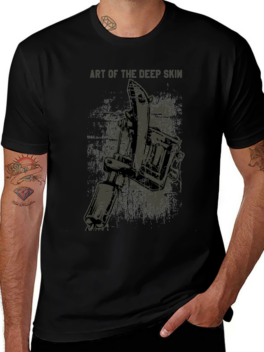 Art of the Deep Skin Graphic T-Shirt - Black