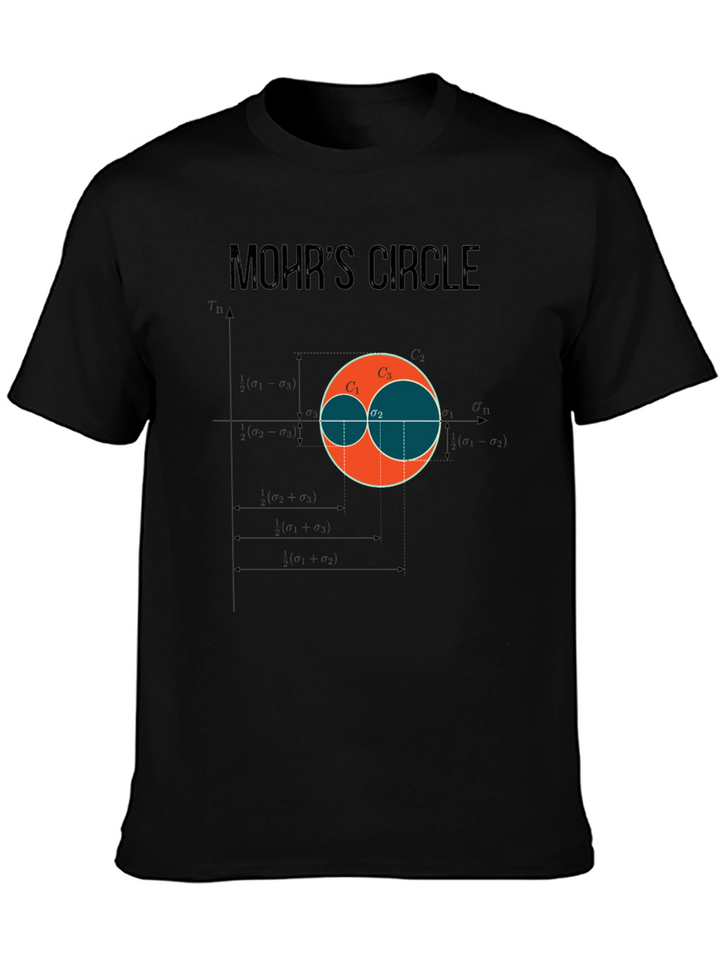 Mohrs Circle Graphic T-Shirt - Civil Engineering