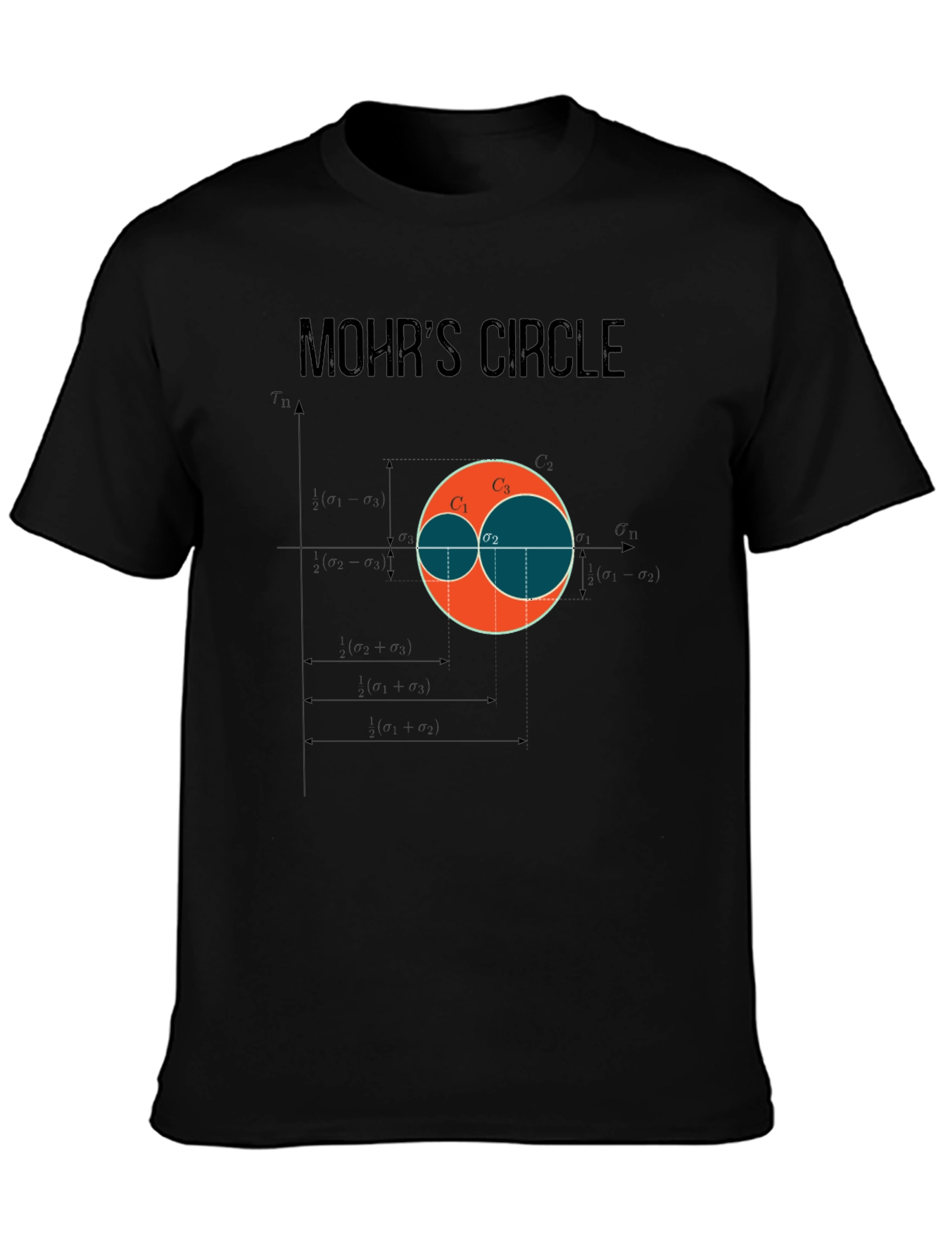 Mohrs Circle Graphic T-Shirt - Civil Engineering