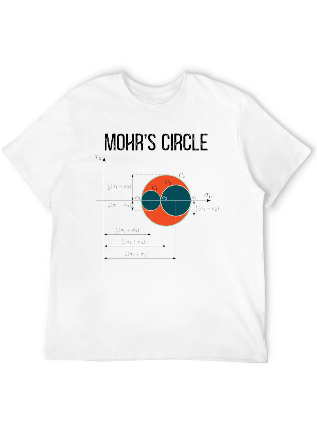 Mohrs Circle Graphic T-Shirt - Civil Engineering