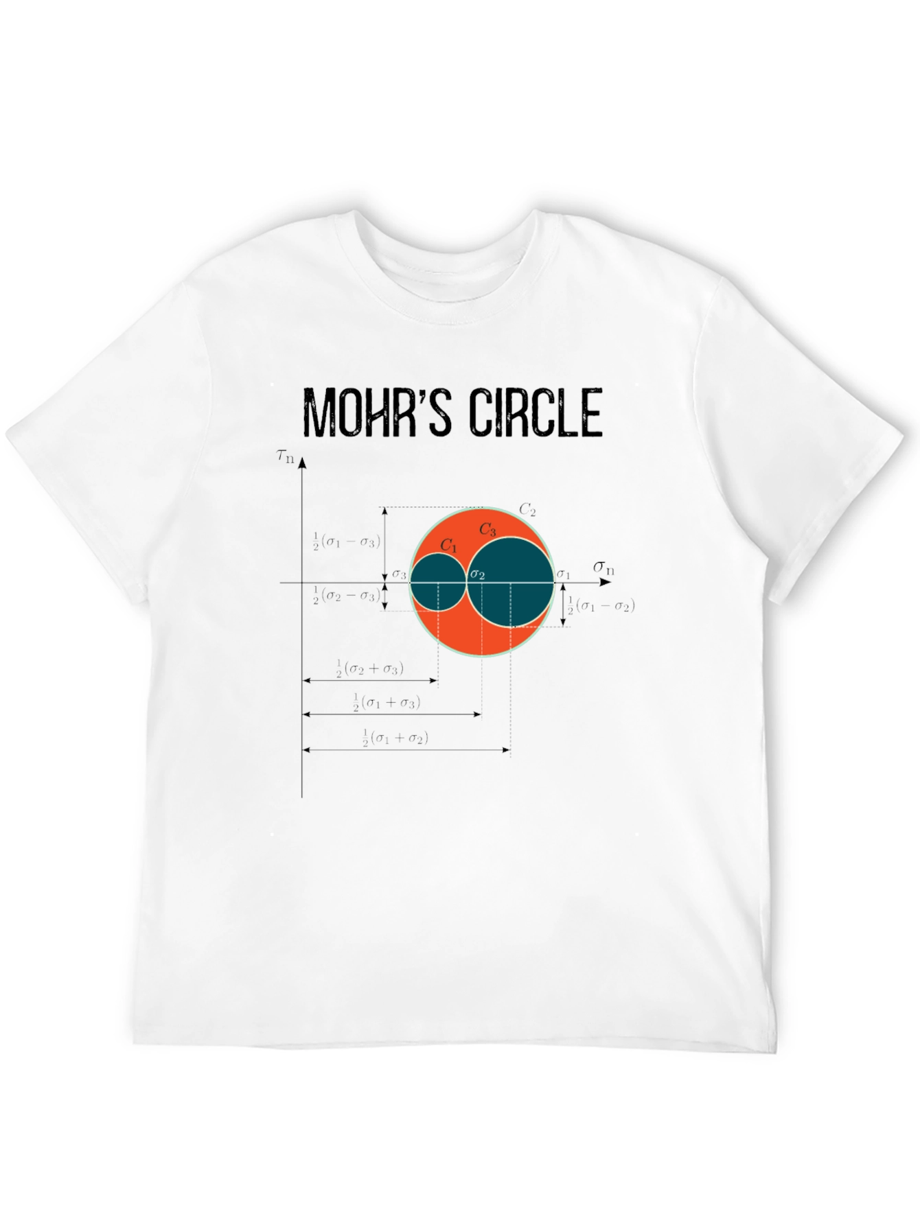 Mohrs Circle Graphic T-Shirt - Civil Engineering