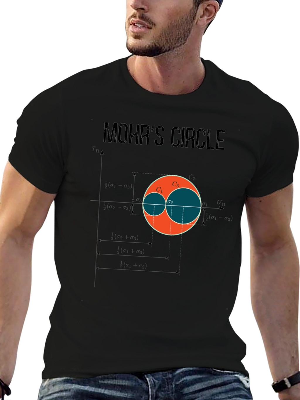 Mohrs Circle Graphic T-Shirt - Civil Engineering