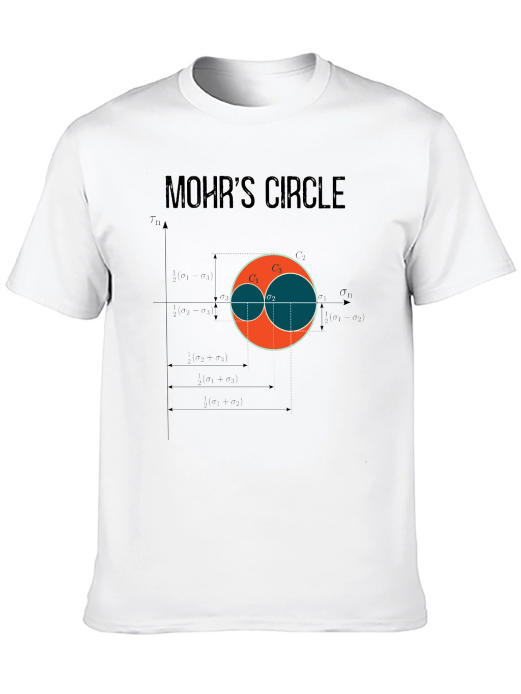 Mohrs Circle Graphic T-Shirt - Civil Engineering