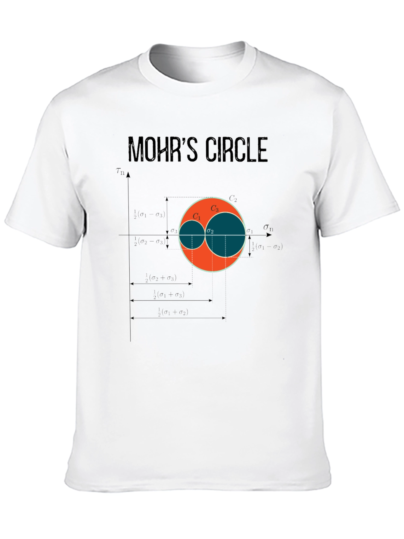 Mohrs Circle Graphic T-Shirt - Civil Engineering