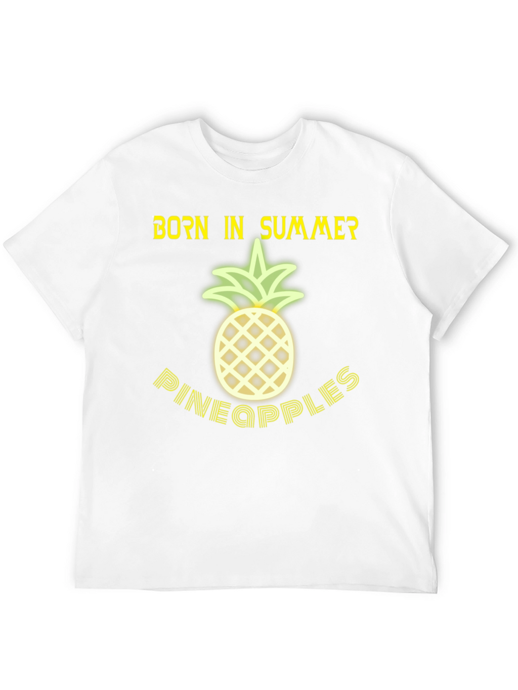 Born in Summer Pineapple Graphic T-Shirt