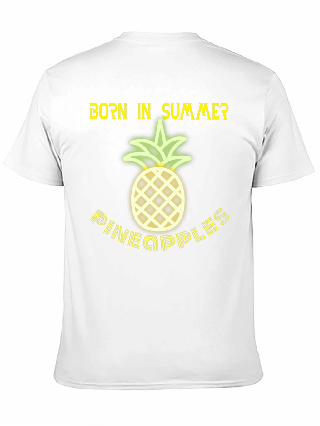 Born in Summer Pineapple Graphic T-Shirt
