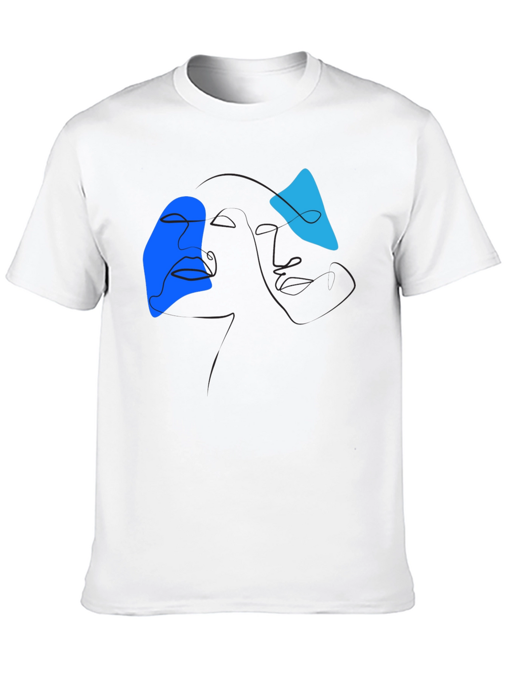 Abstract Line Art Graphic Tee - Modern Black T-Shirt