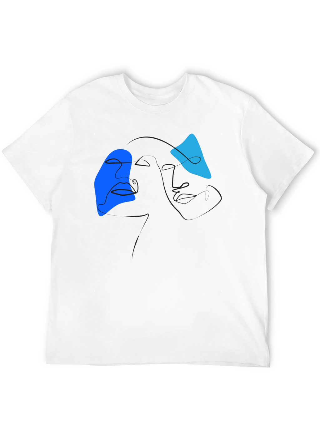 Abstract Line Art Graphic Tee - Modern Black T-Shirt
