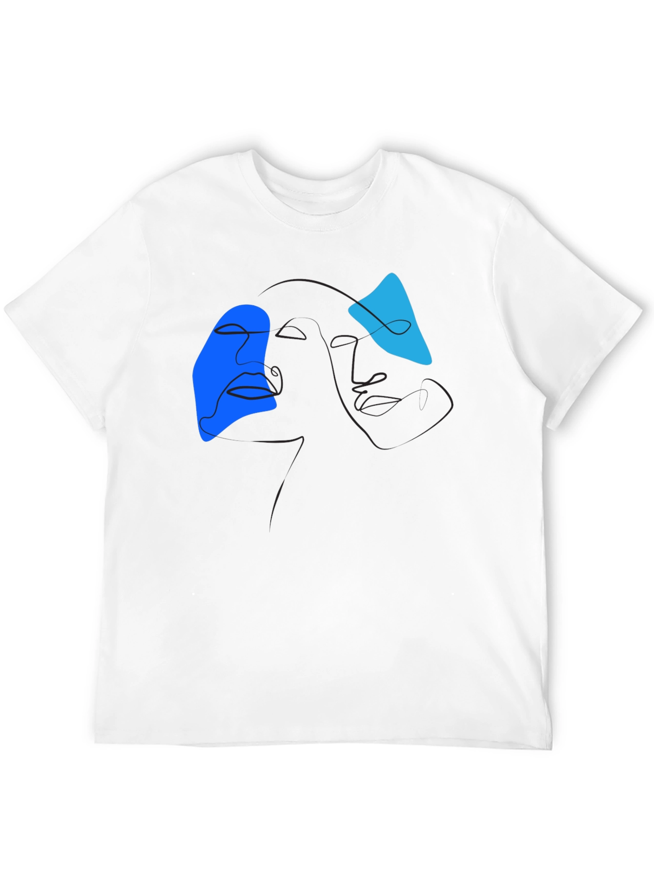 Abstract Line Art Graphic Tee - Modern Black T-Shirt