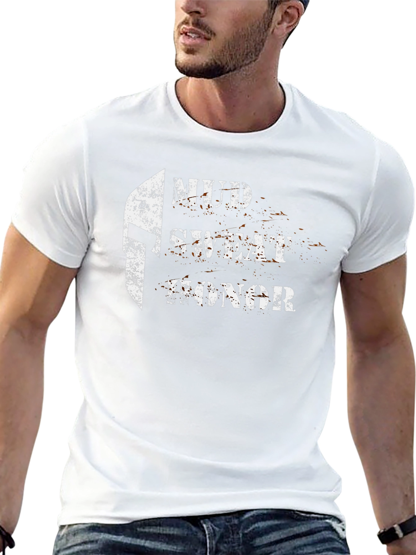 Mud Sweat Honor Spartan Graphic Tee - Black