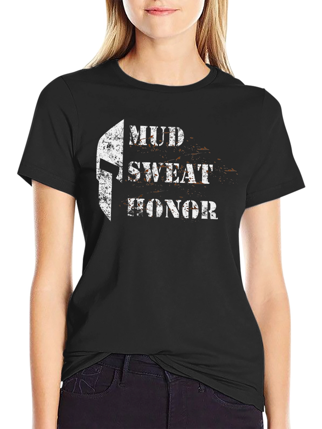 Mud Sweat Honor Spartan Graphic Tee - Black
