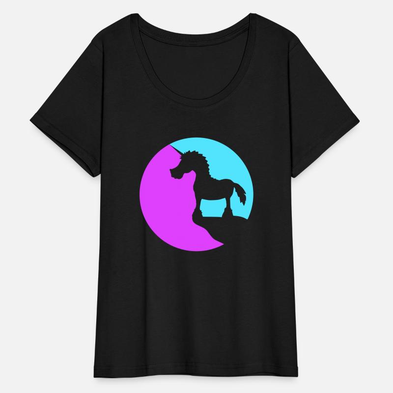 Unicorn Cliff Moon Mountain Round Night Cute Cool
