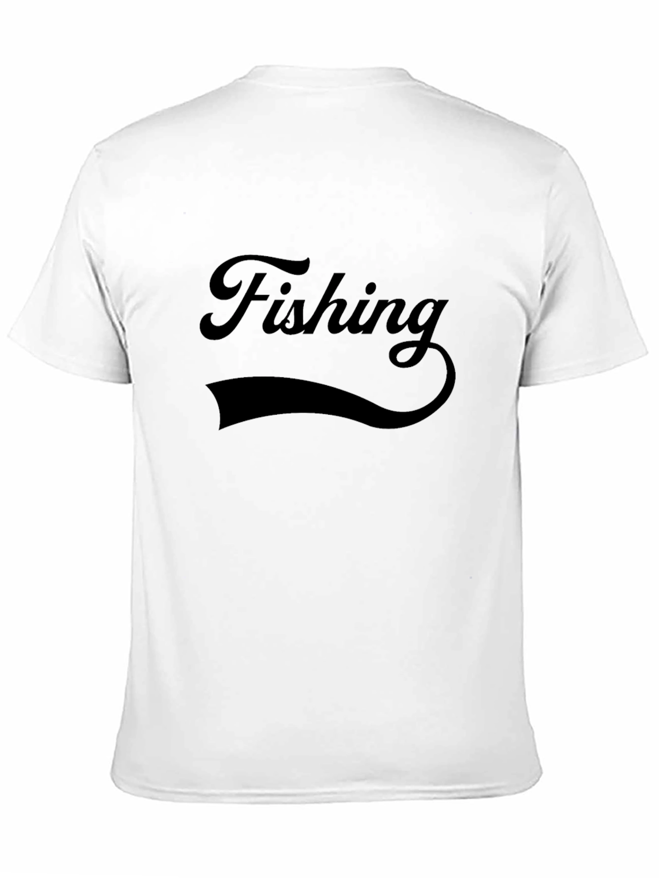 Fishing Graphic T-Shirt - Black Soft Cotton