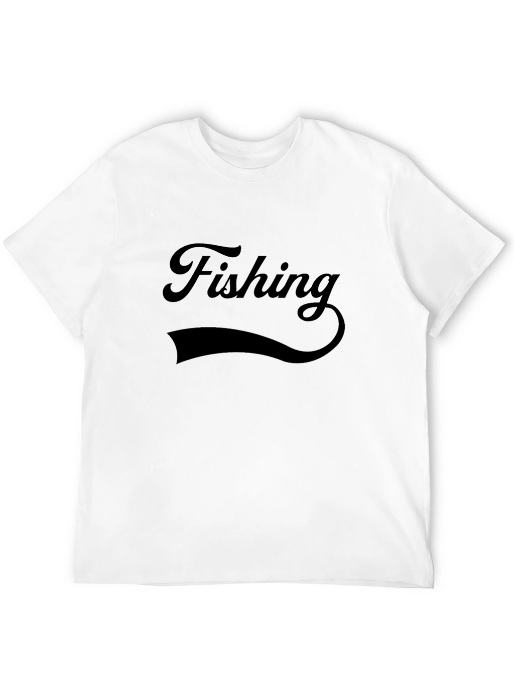 Fishing Graphic T-Shirt - Black Soft Cotton