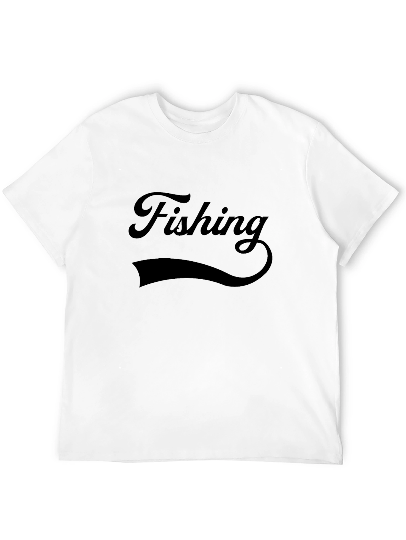 Fishing Graphic T-Shirt - Black Soft Cotton