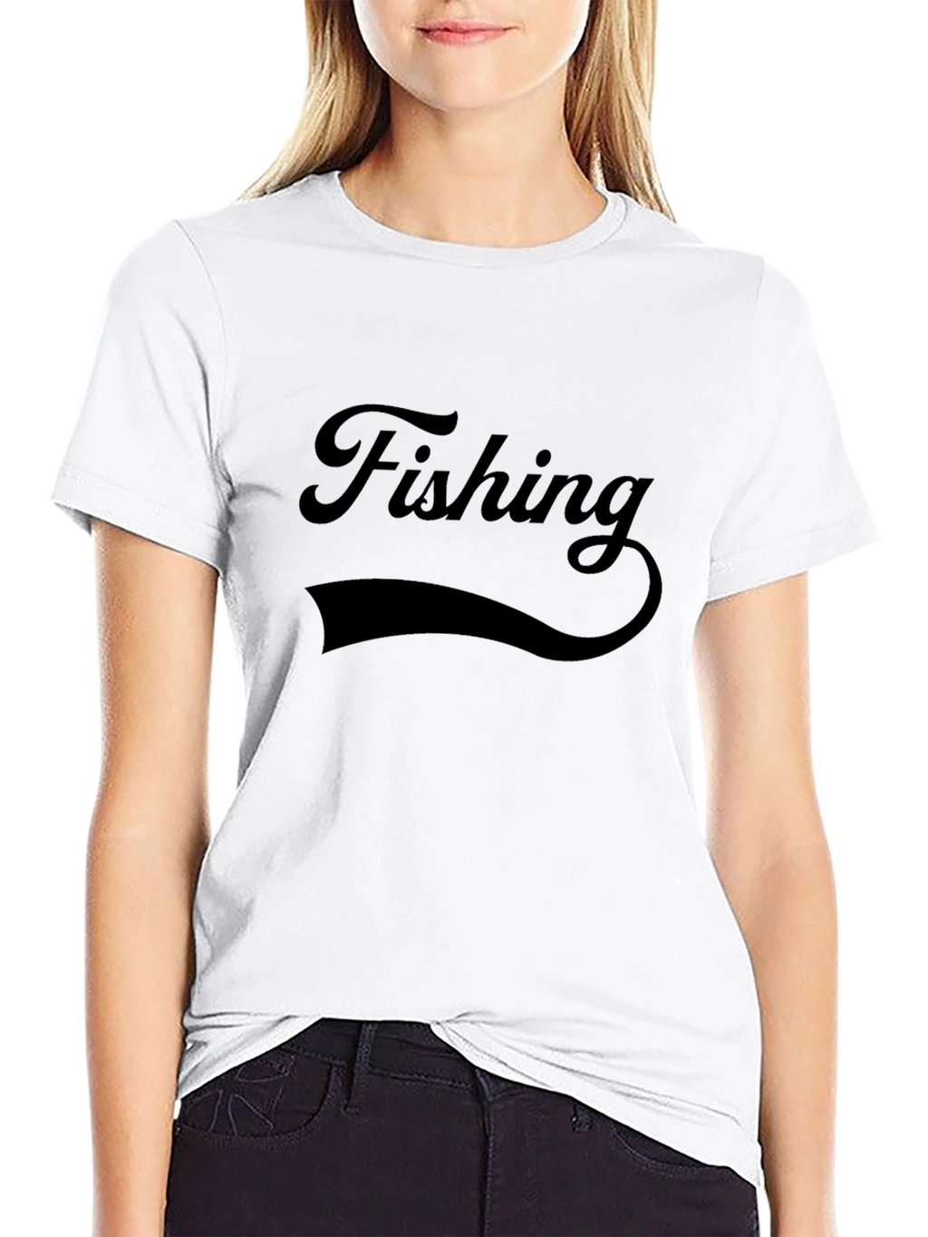 Fishing Graphic T-Shirt - Black Soft Cotton
