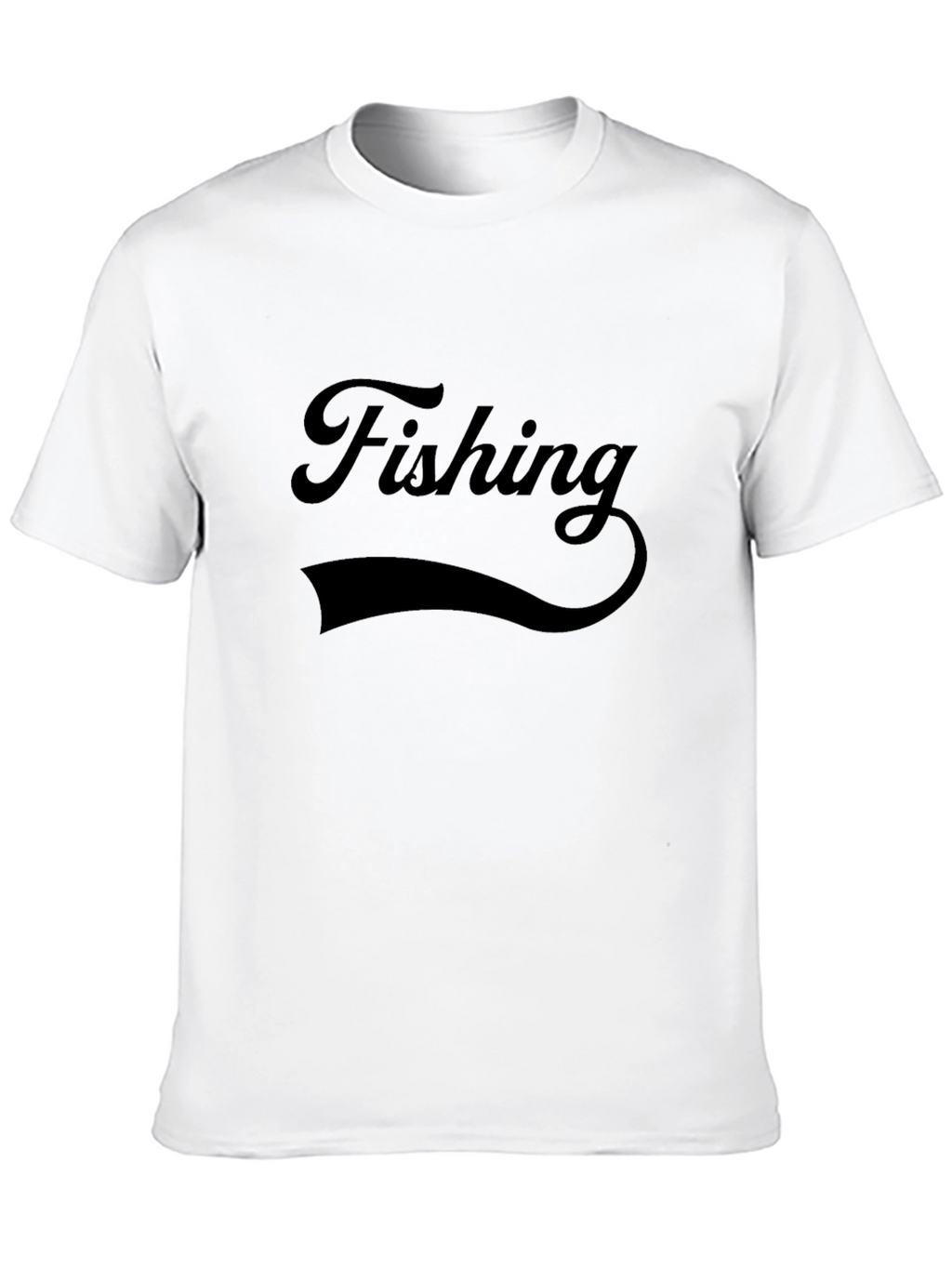 Fishing Graphic T-Shirt - Black Soft Cotton