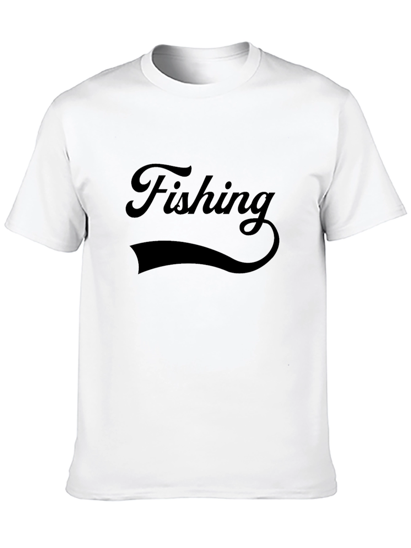 Fishing Graphic T-Shirt - Black Soft Cotton