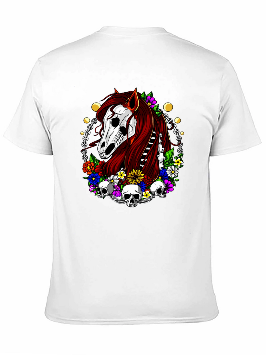 Skull Horse Graphic T-Shirt - Edgy Style