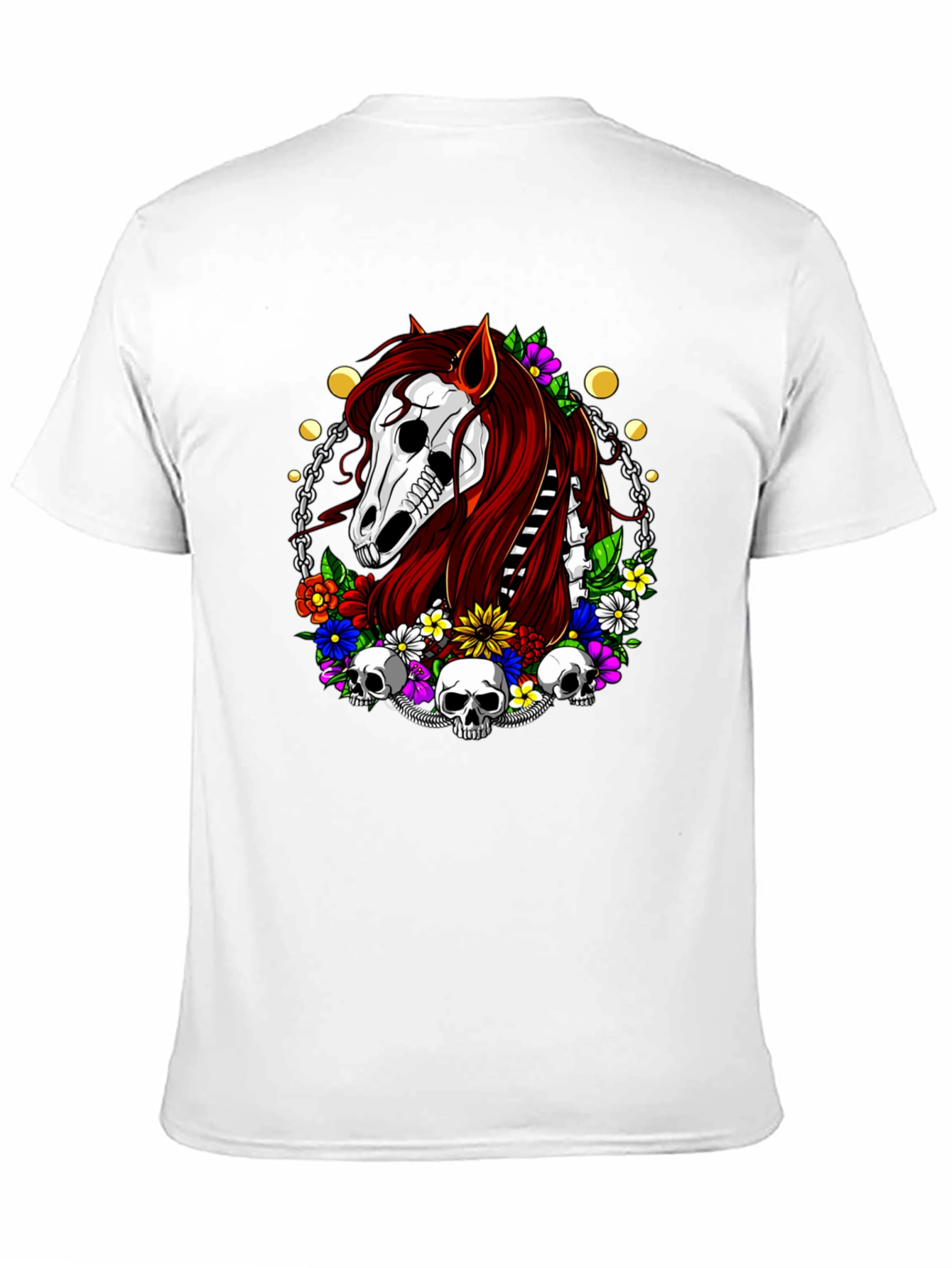 Skull Horse Graphic T-Shirt - Edgy Style