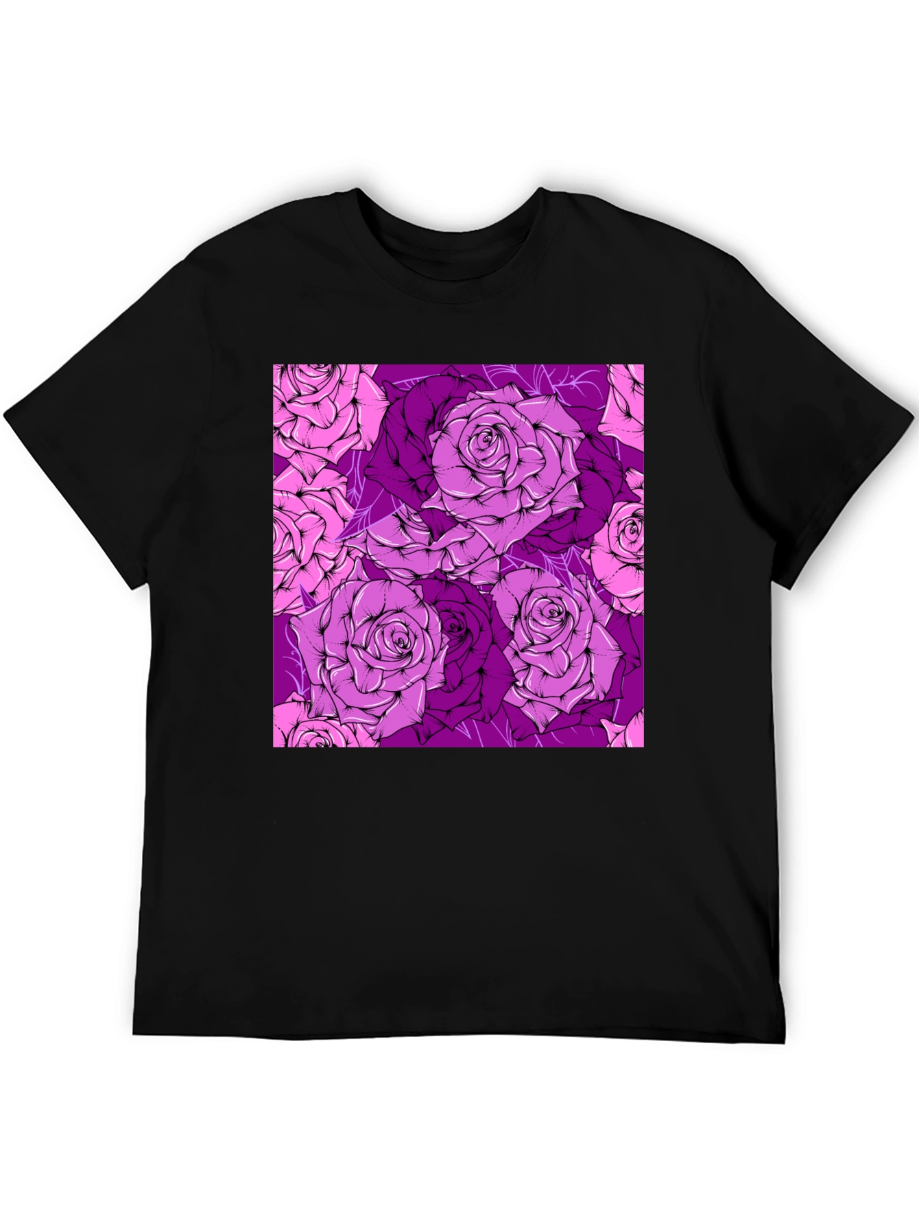 Floral Rose Print Tee - Stylish & Unique Design