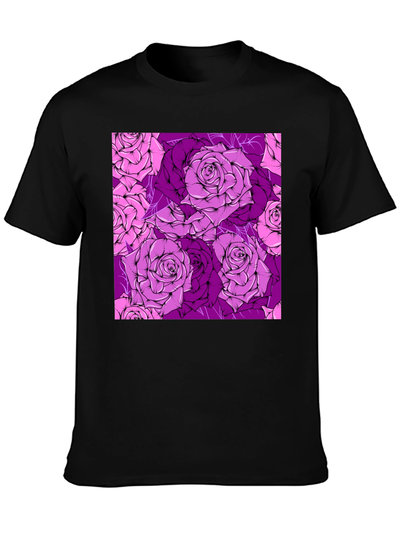 Floral Rose Print Tee - Stylish & Unique Design