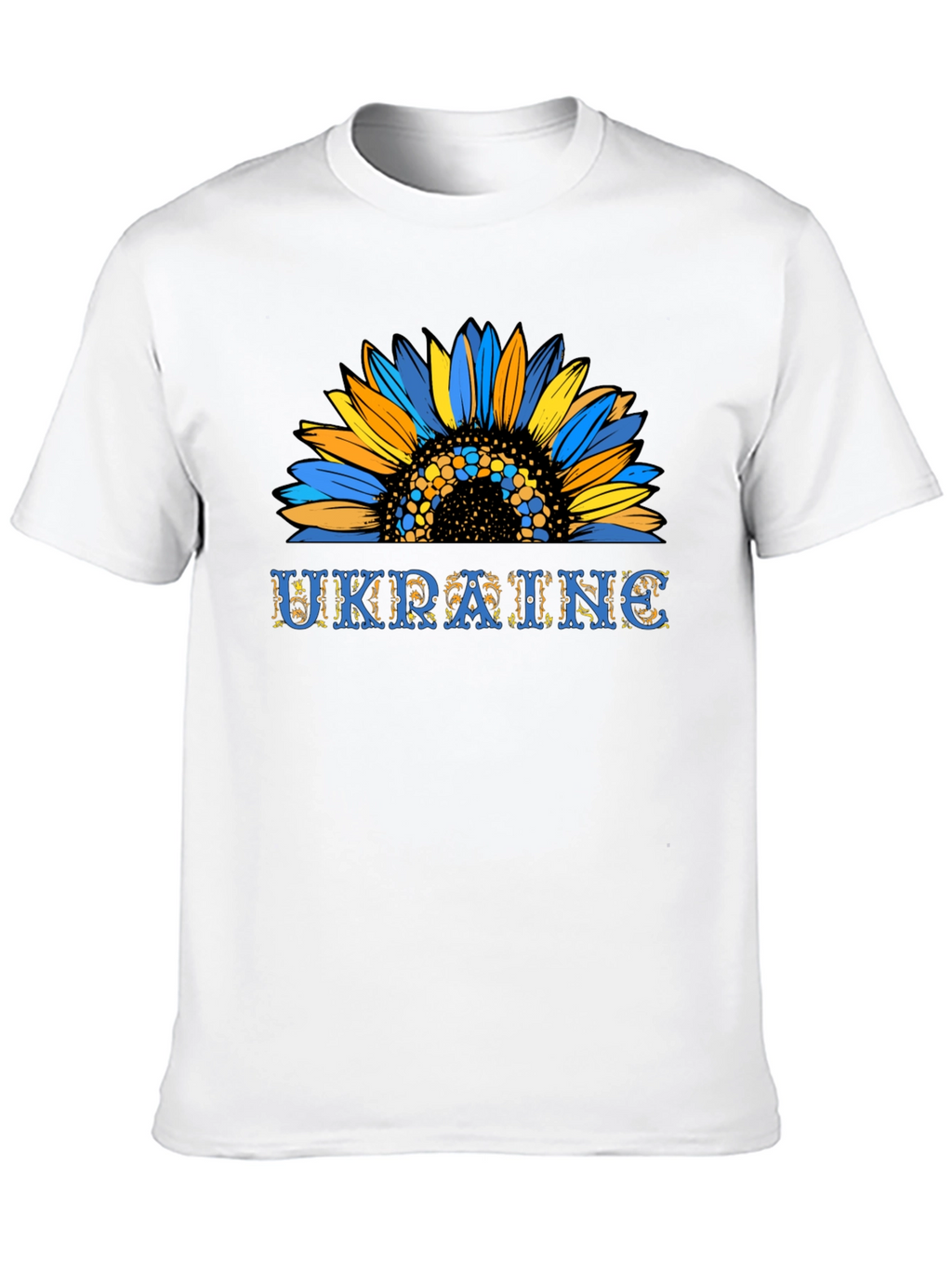 Ukraine Sunflower Graphic T-Shirt - Black