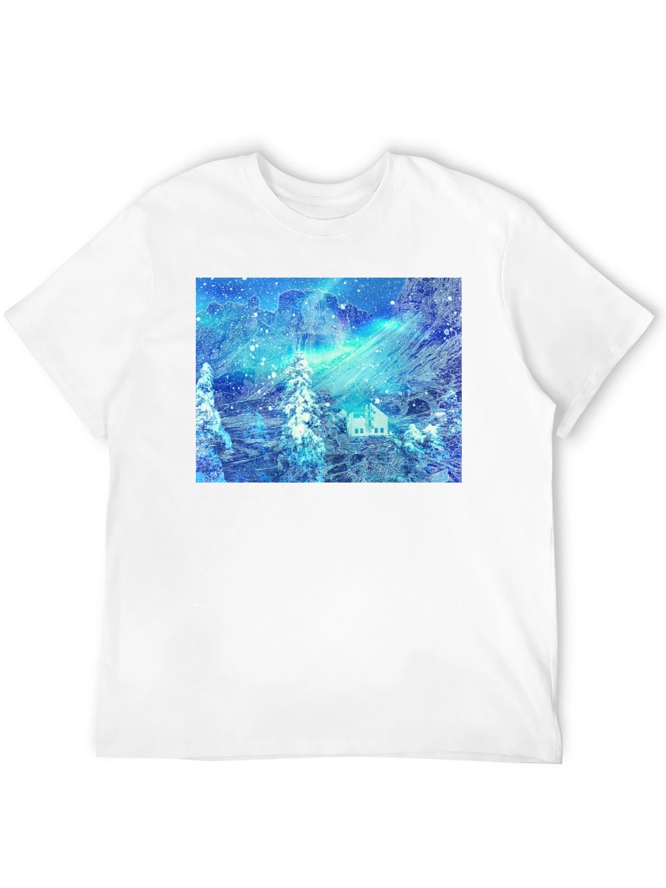 Winter Wonderland Tee: Snowy Mountain Cabin