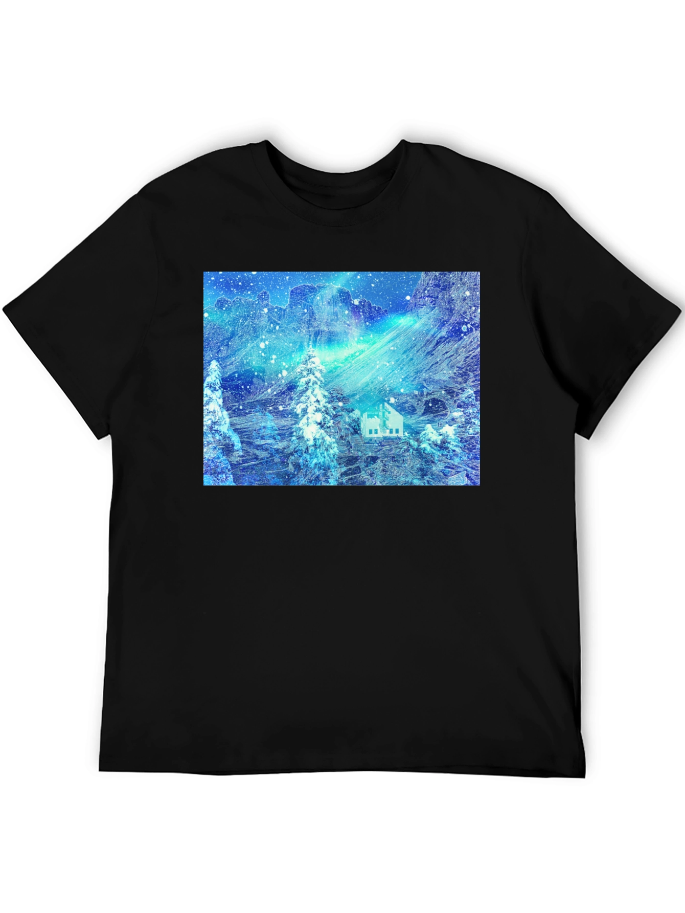 Winter Wonderland Tee: Snowy Mountain Cabin