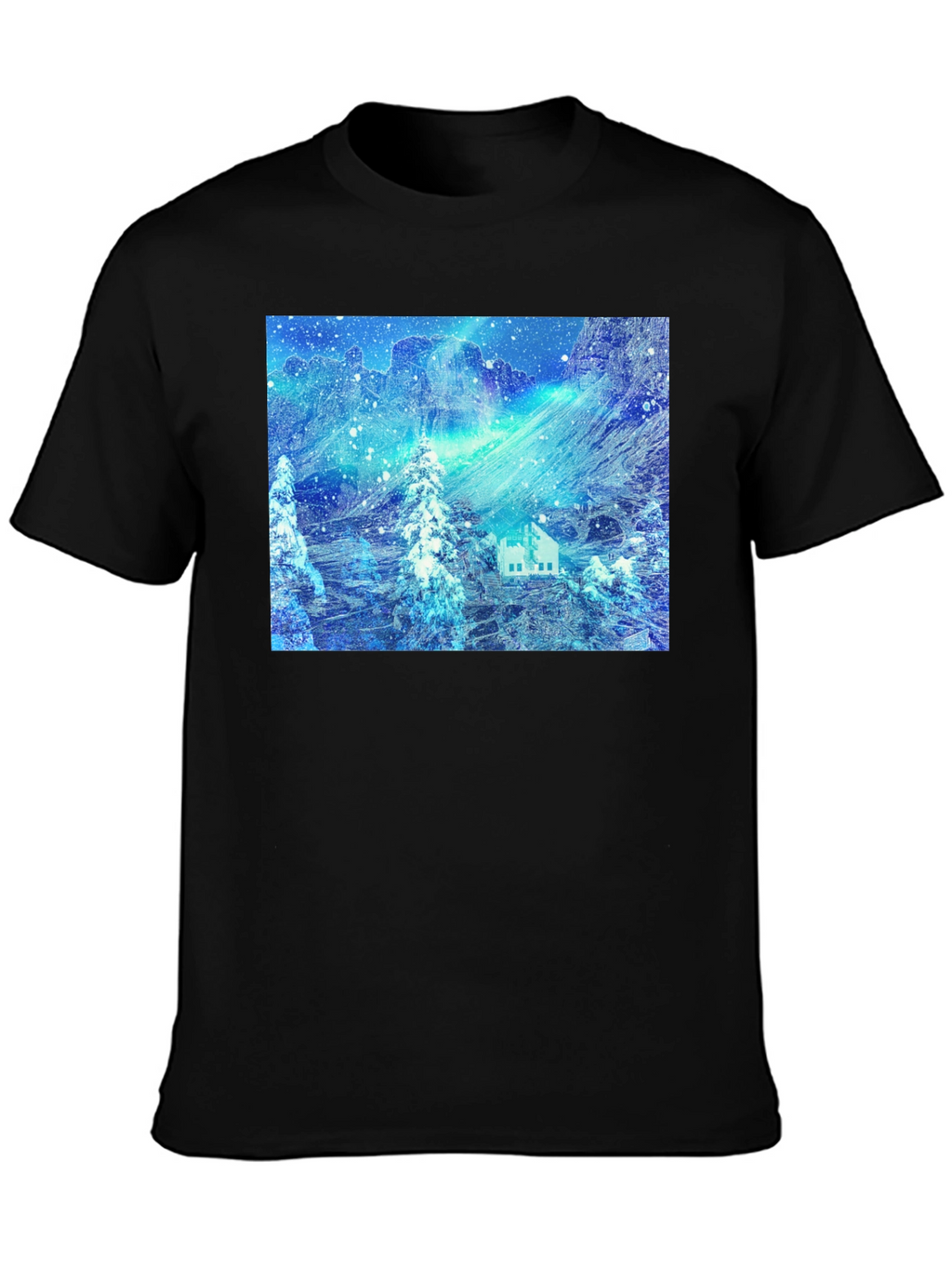 Winter Wonderland Tee: Snowy Mountain Cabin