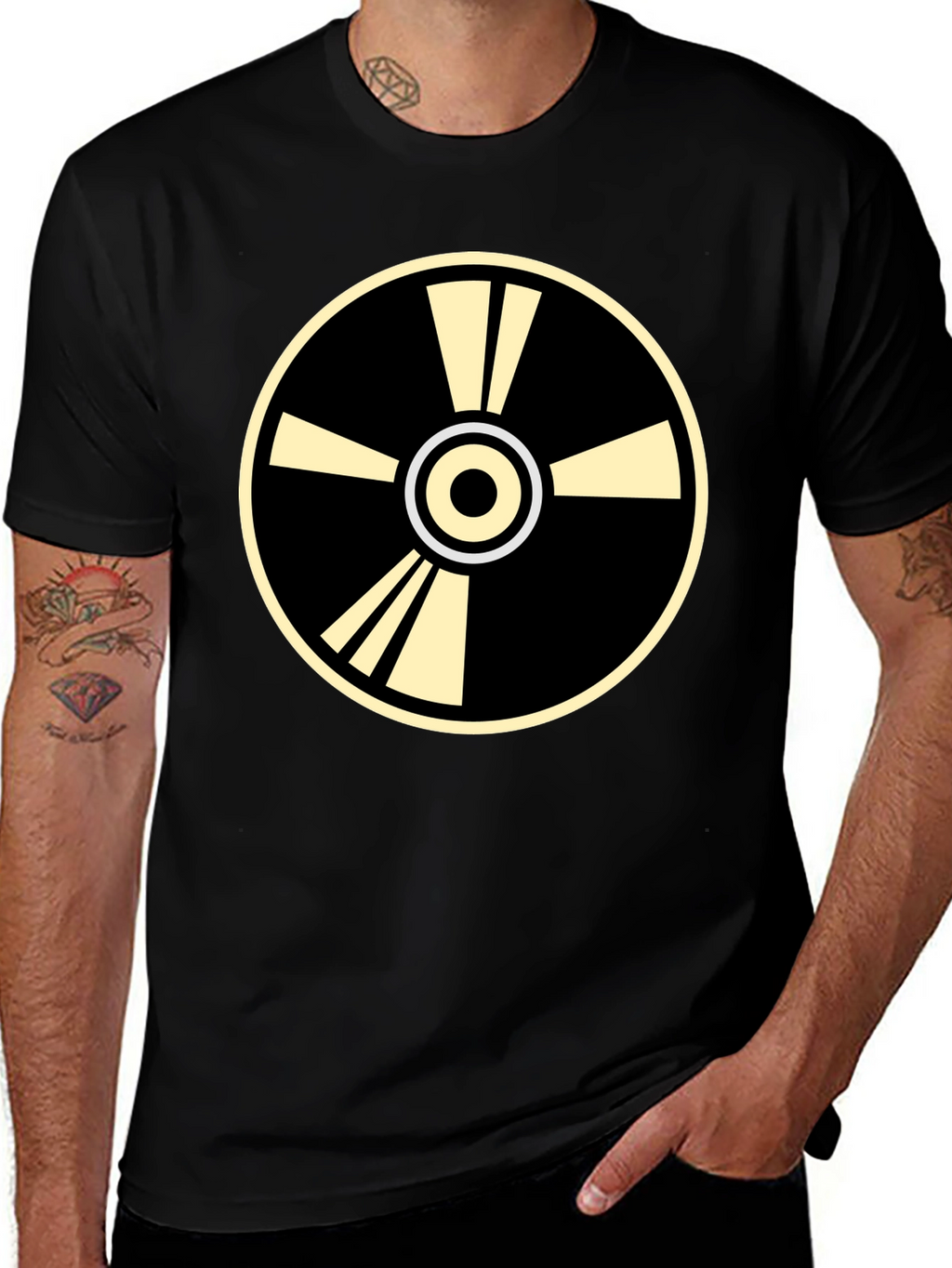 Geometric Graphic Tee - Stylish Circular Design