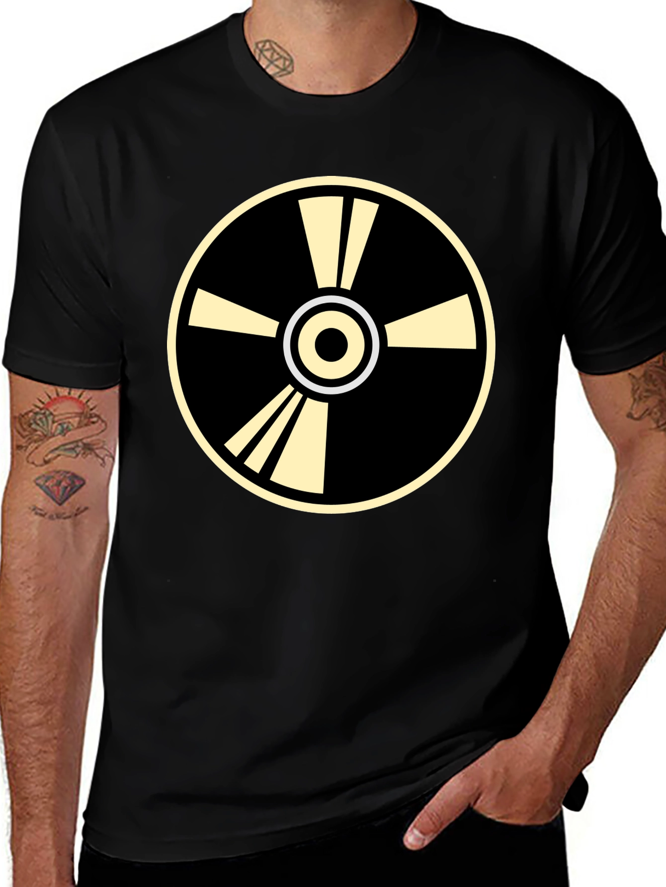 Geometric Graphic Tee - Stylish Circular Design