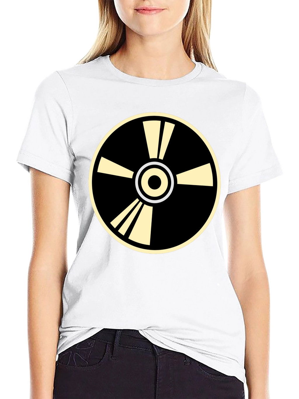 Geometric Graphic Tee - Stylish Circular Design
