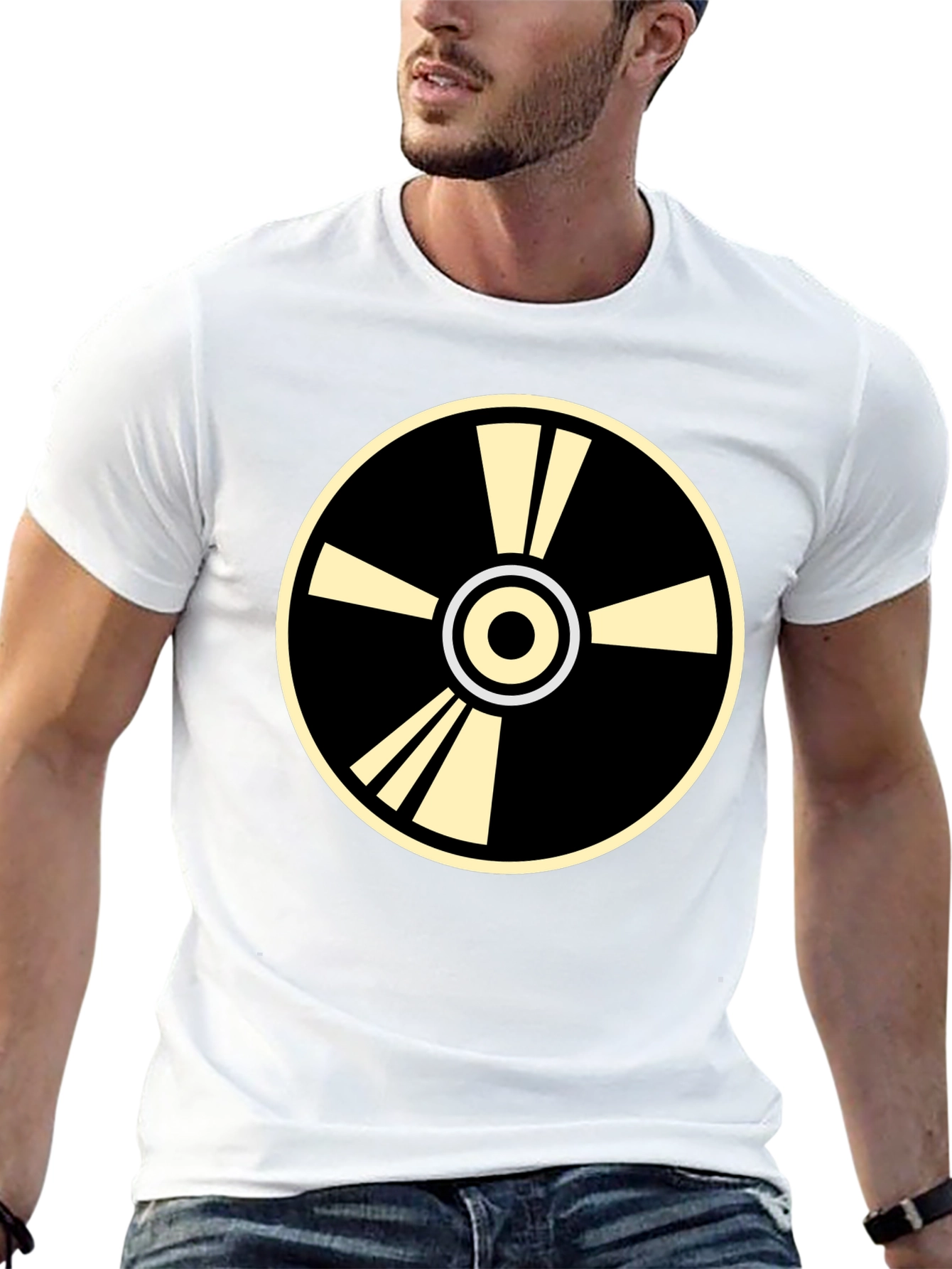 Geometric Graphic Tee - Stylish Circular Design