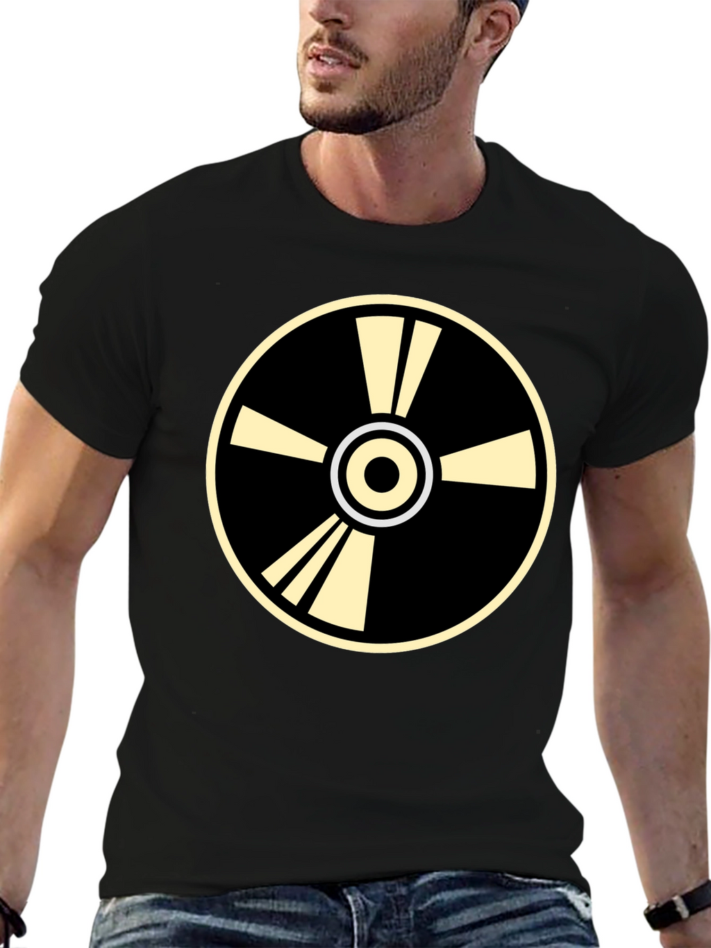 Geometric Graphic Tee - Stylish Circular Design