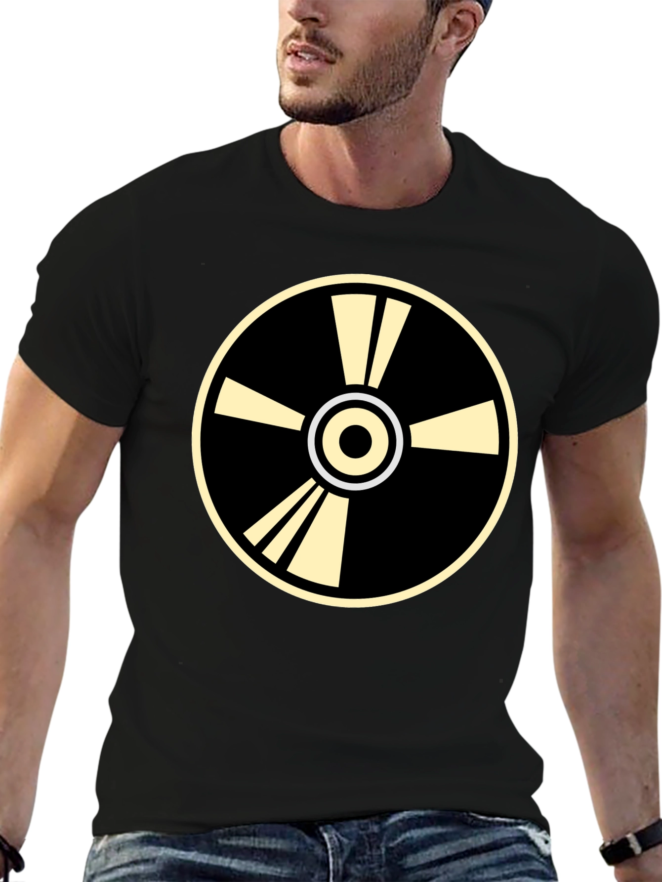 Geometric Graphic Tee - Stylish Circular Design