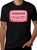 Warning Official Teenager Graphic T-Shirt