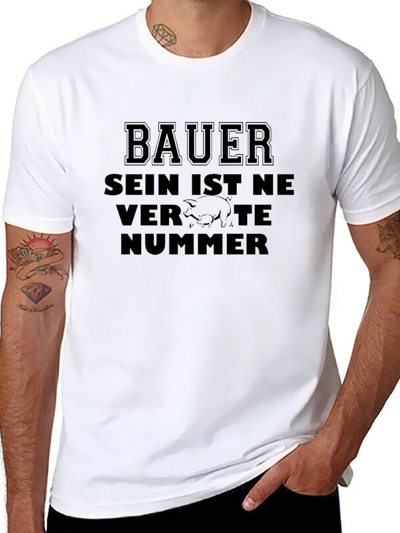 Bauer Pig Graphic Tee - Black Casual T-Shirt