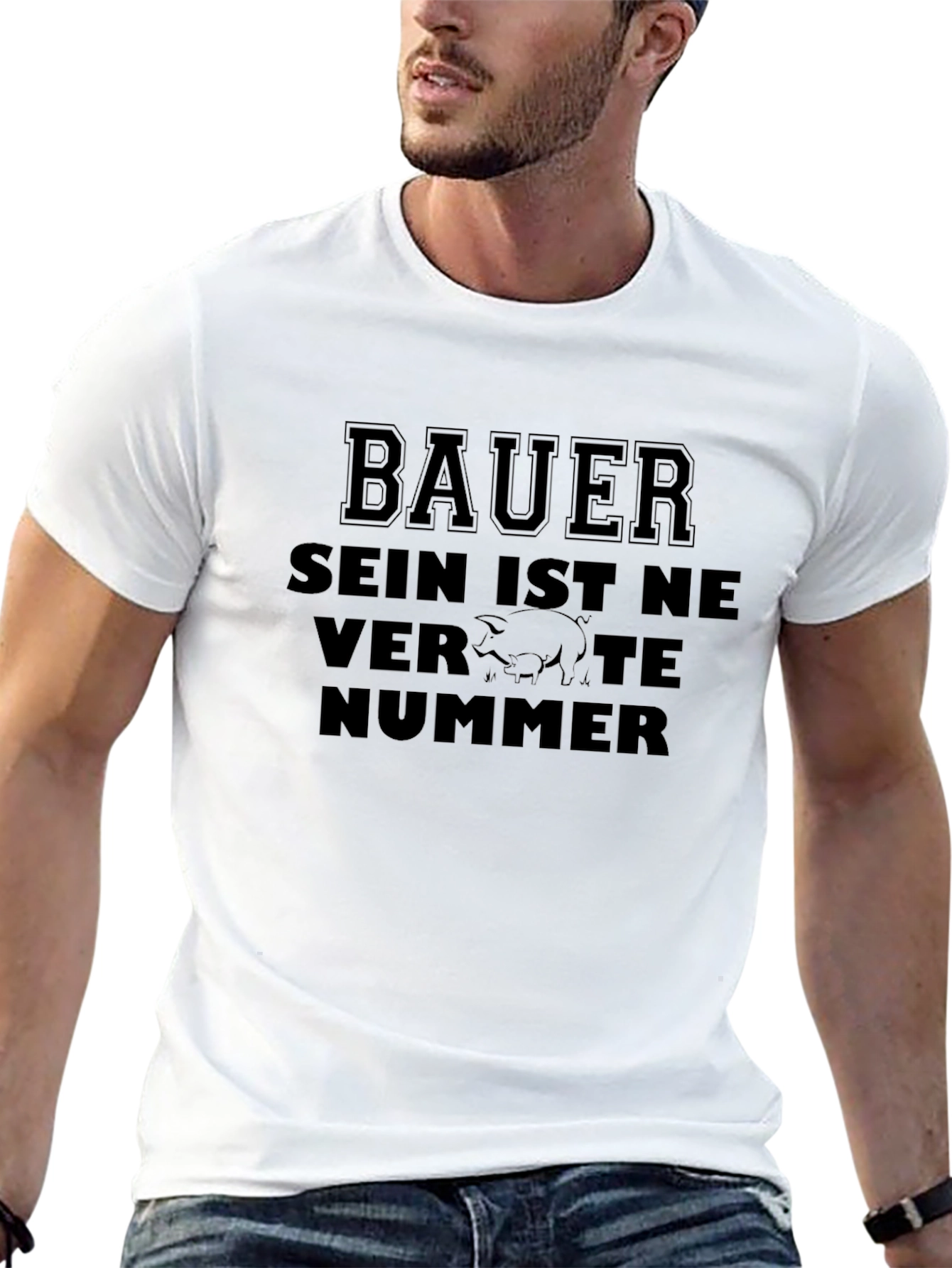 Bauer Pig Graphic Tee - Black Casual T-Shirt
