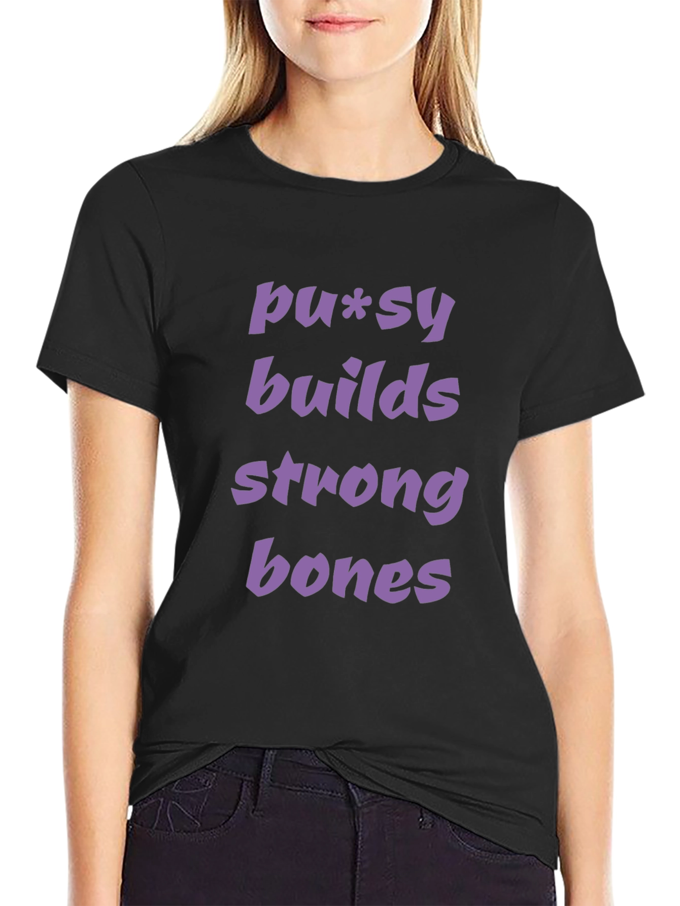 Pussy Builds Strong Bones Graphic Tee
