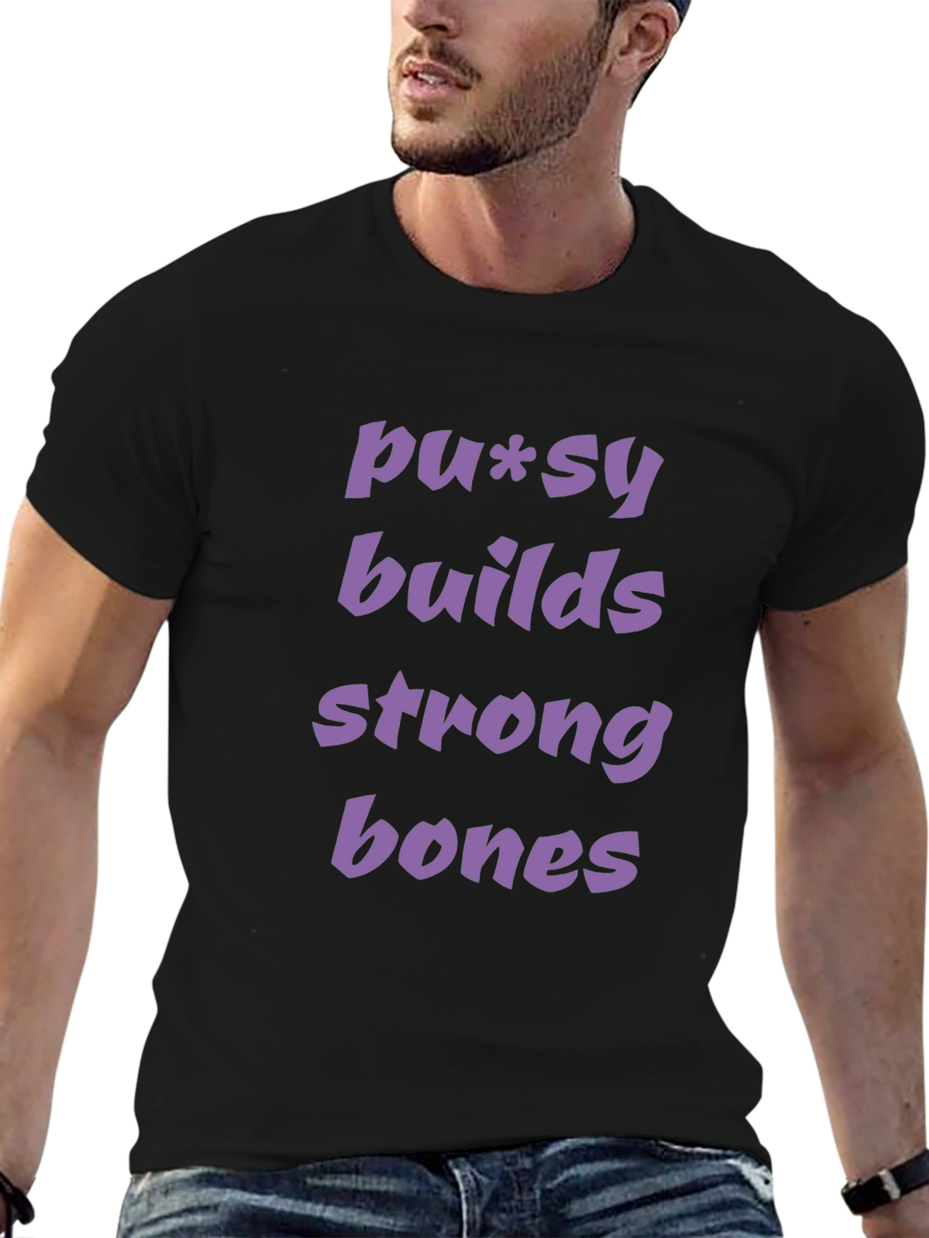 Pussy Builds Strong Bones Graphic Tee