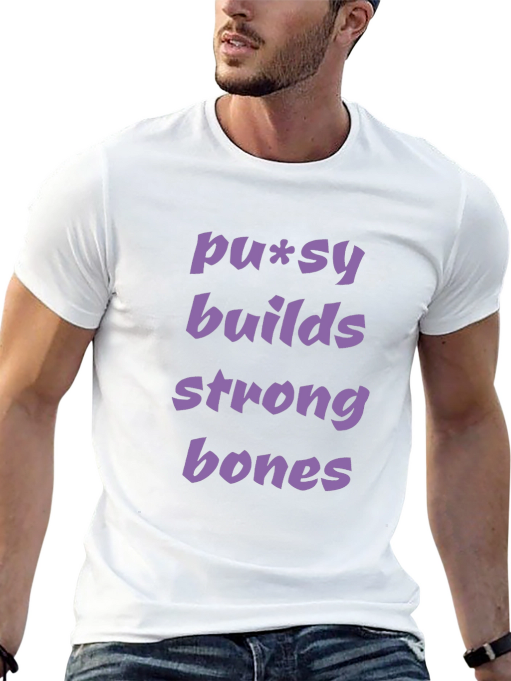 Pussy Builds Strong Bones Graphic Tee