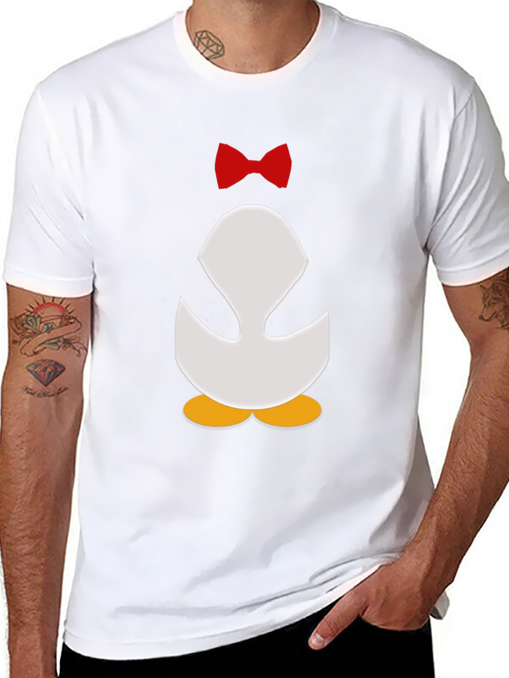 Penguin Bowtie Graphic Tee - Mens Black T-Shirt