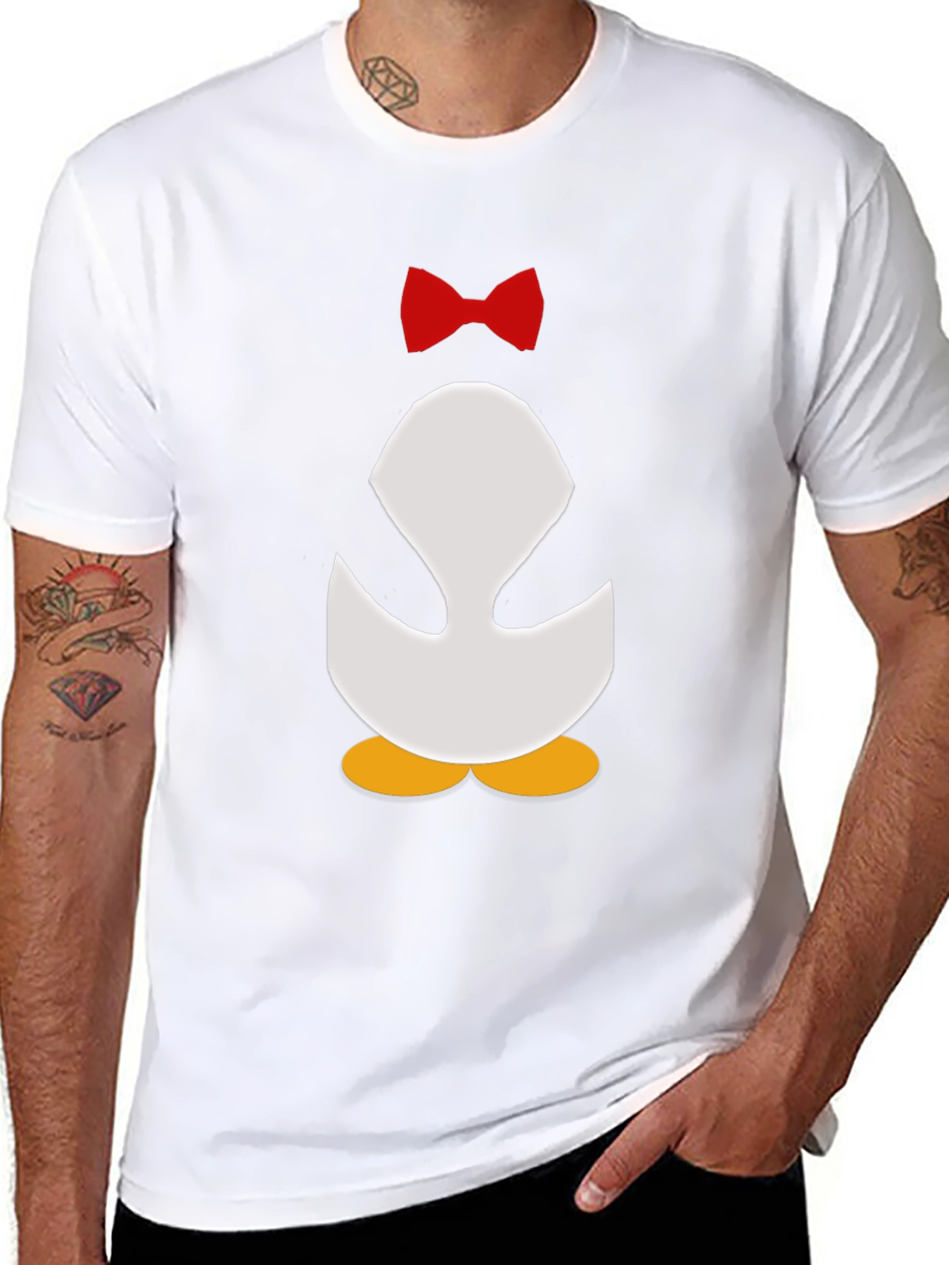 Penguin Bowtie Graphic Tee - Mens Black T-Shirt