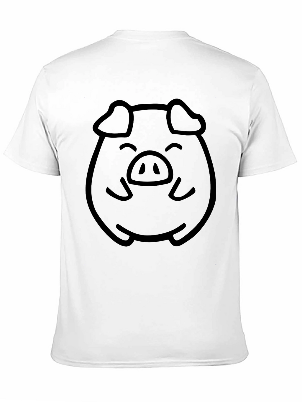 Cute Pig Face Graphic Tee - Unisex Black T-Shirt
